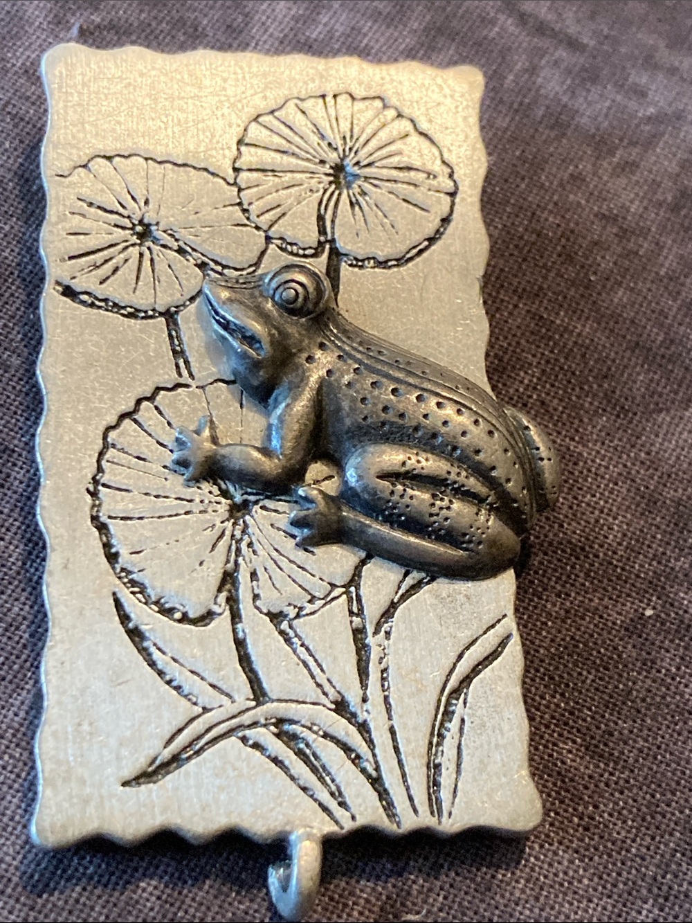 Metal Frog Pin - Pewter Colored Finish